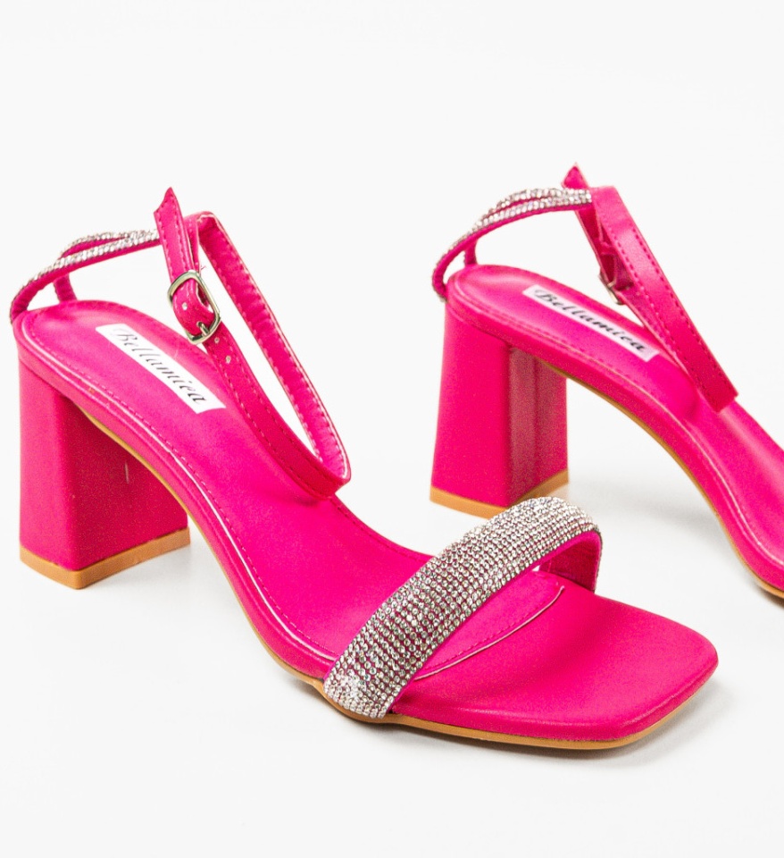Sandale cu toc Aqsa Fuchsia - Img 10