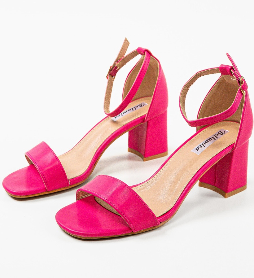 Sandale cu toc Ffion Fuchsia - Img 3