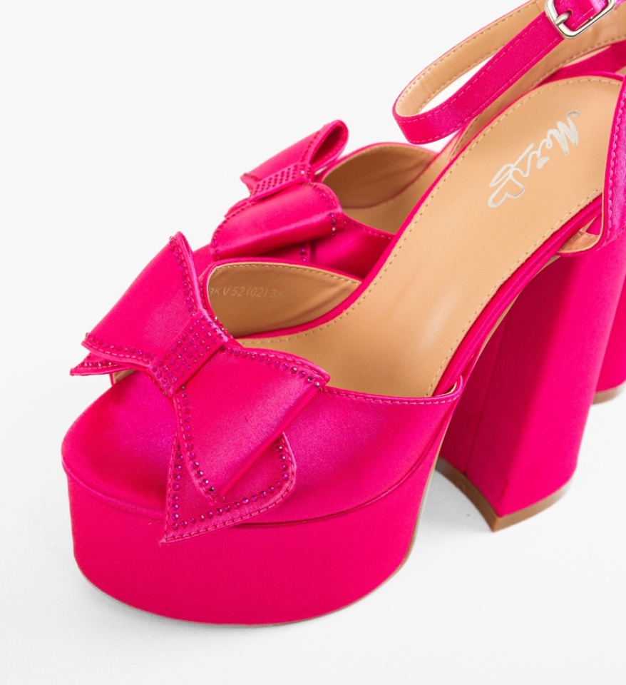 Sandale cu toc Gallen Fuchsia - Img 2