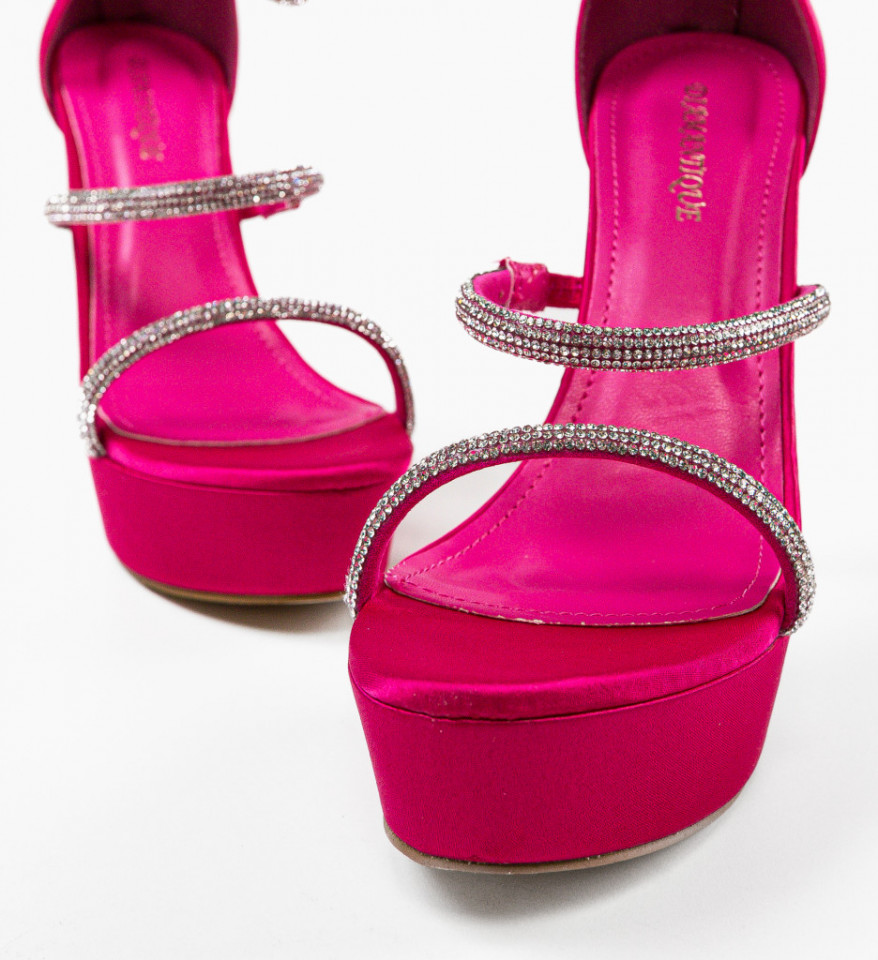 Sandale cu toc Miilla Fuchsia - Img 2