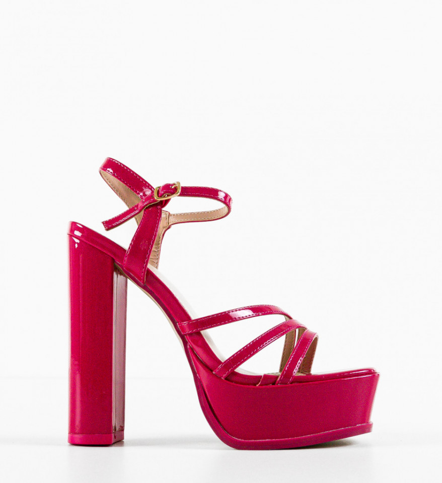 Sandale cu toc Moran Fuchsia