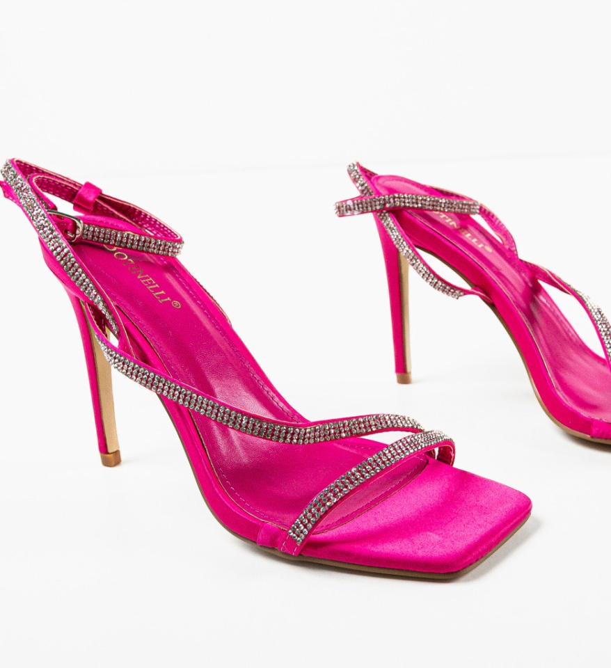Sandale cu toc Neyman Fuchsia - Img 9