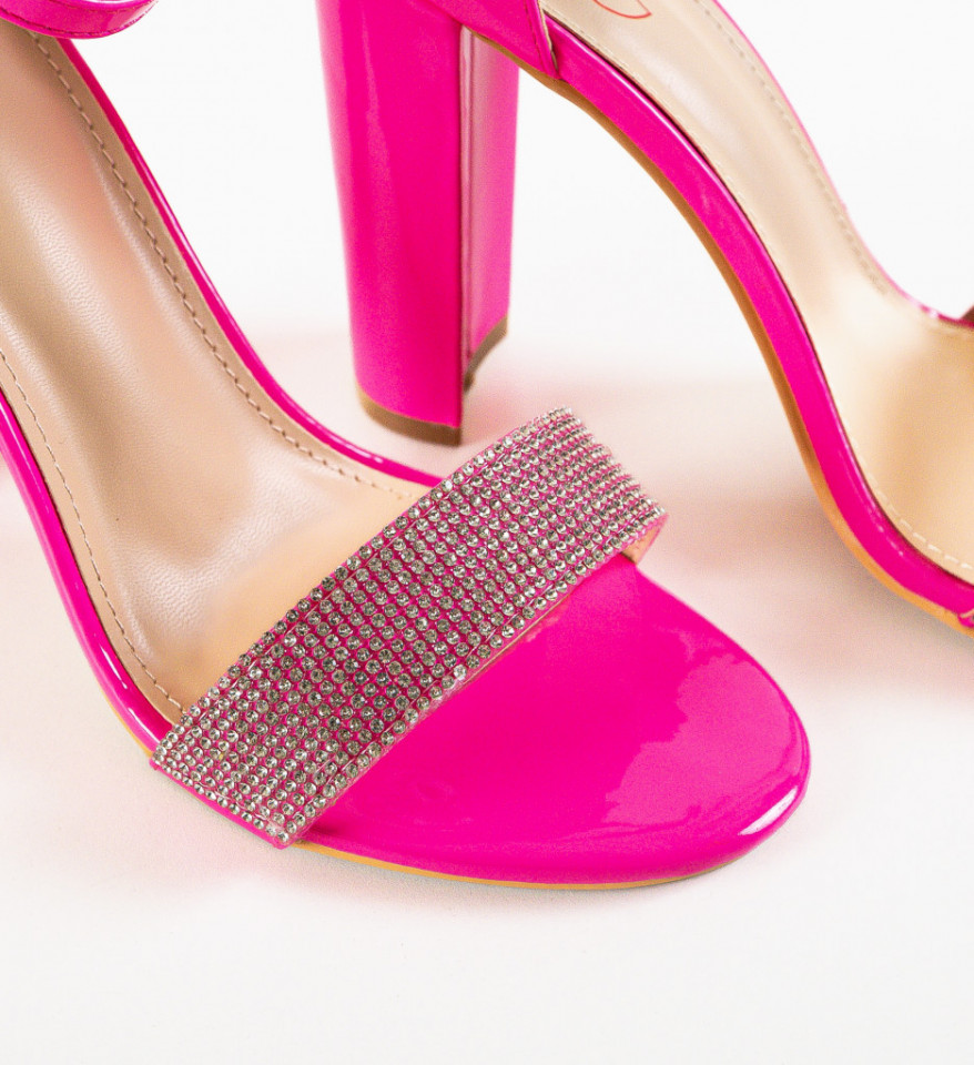 Sandale cu toc Peppe Fuchsia - Img 4