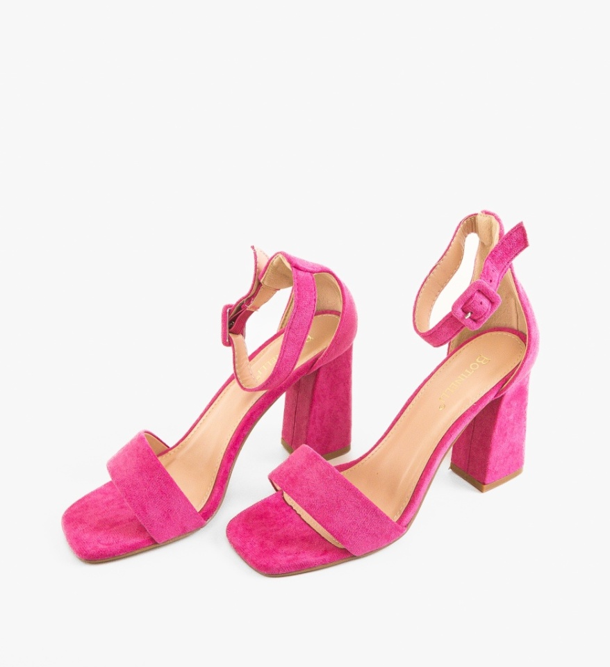 Sandale cu toc Teso Fuchsia - Img 3
