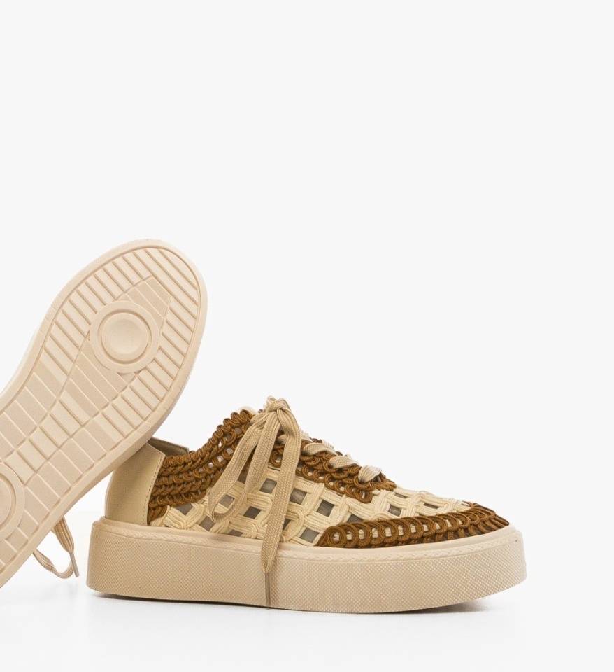 Sneakers dama Aihao Bej - Img 3