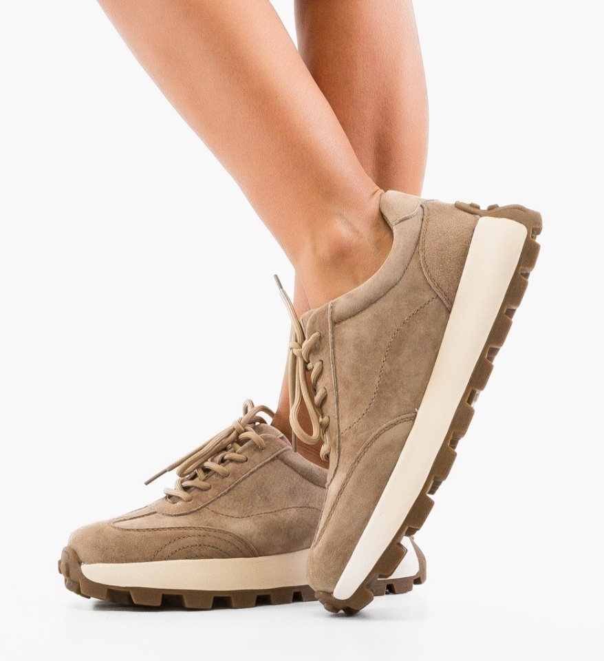 Sneakers dama Amper Khaki - Img 5