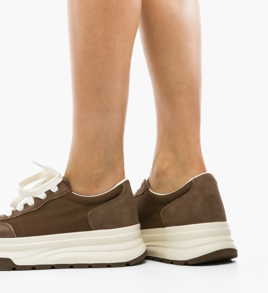 Sneakers dama Dynal Khaki - Img 4