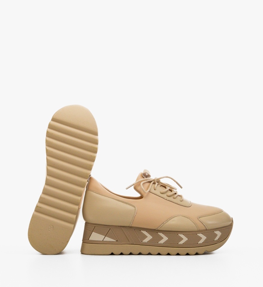 Sneakers dama Gazy Bej - Img 3