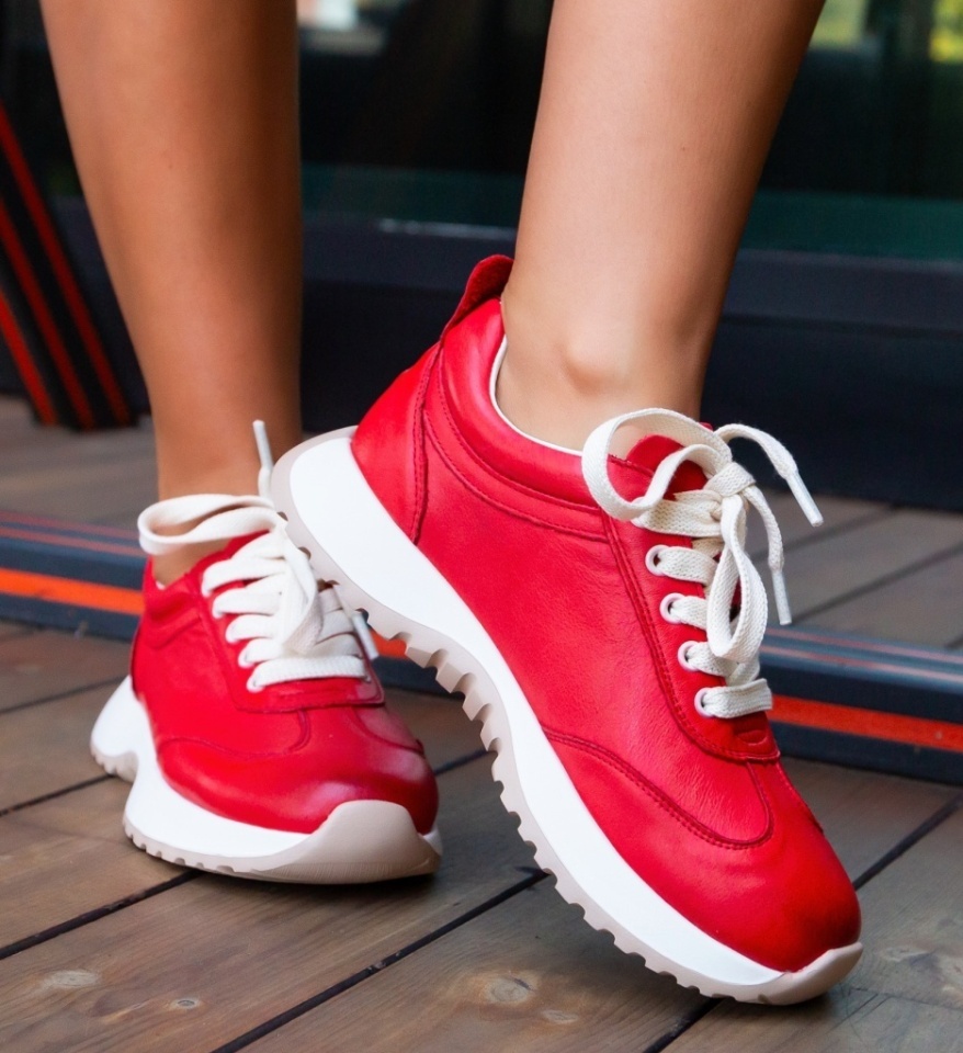 Sneakers dama Hober Rosii - Img 3