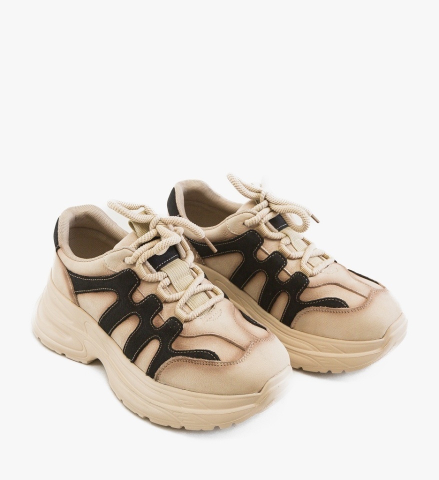 Sneakers dama Iman Bej - Img 3