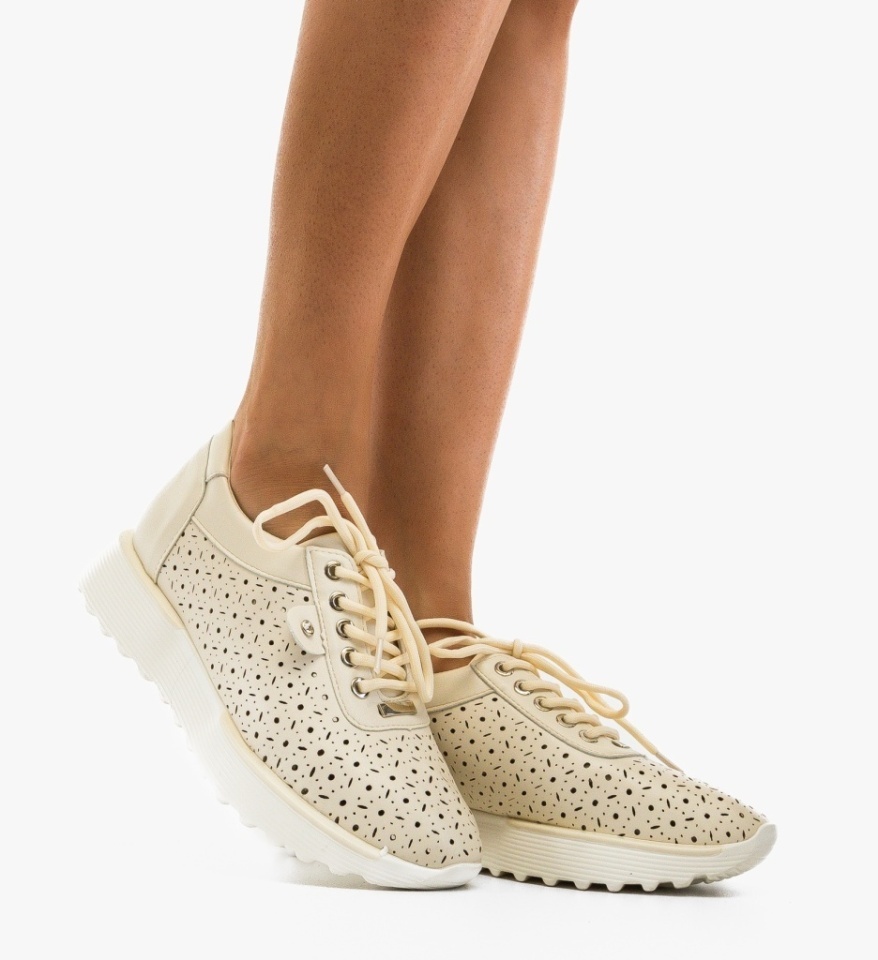 Sneakers dama Lammer Bej - Img 3