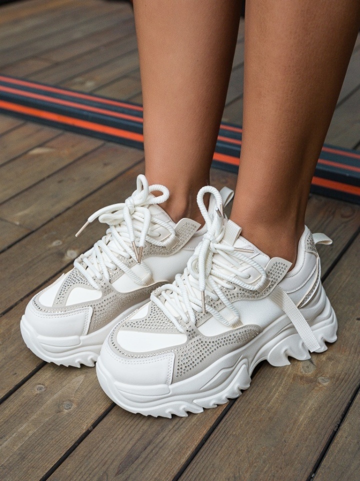 Sneakers dama Manker Bej - Img 2
