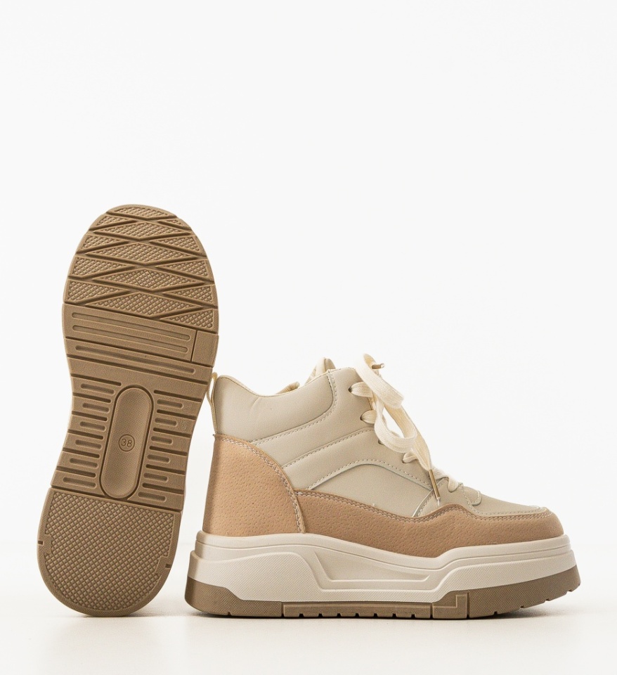 Sneakers dama Nesku Bej - Img 3