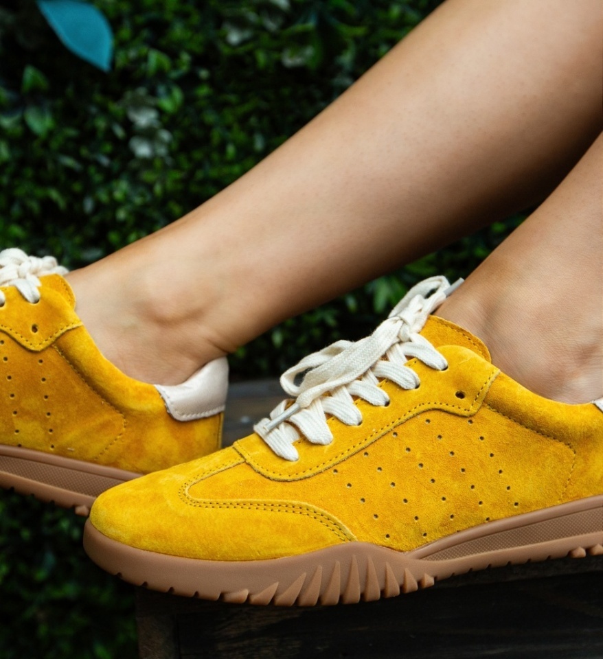 Sneakers dama Nygery Galbeni - Img 3