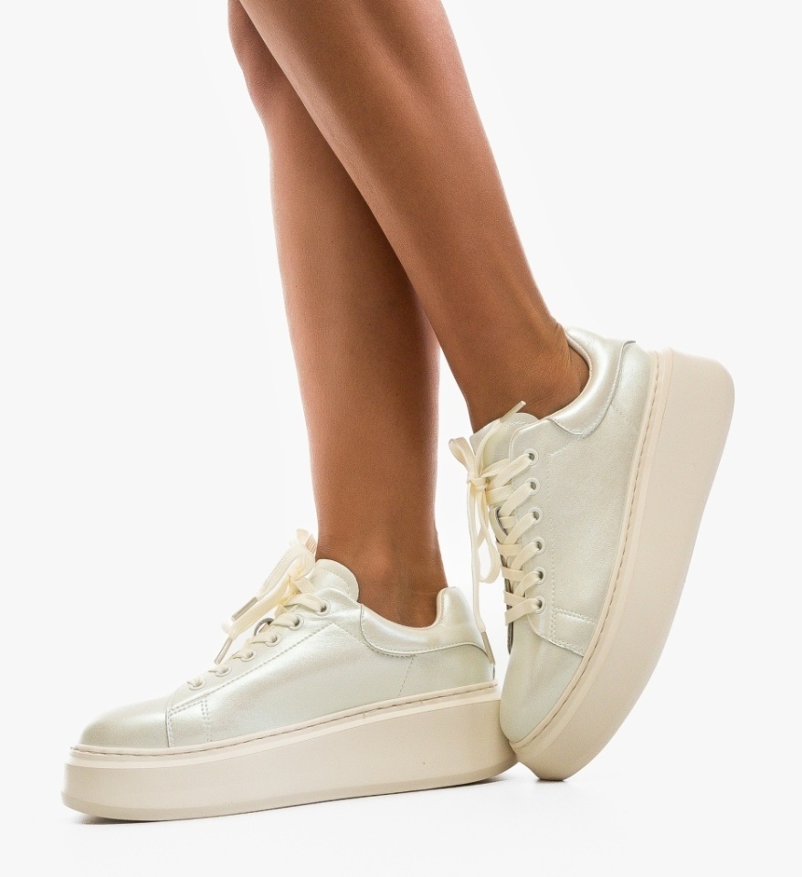 Sneakers dama Onart Bej - Img 6