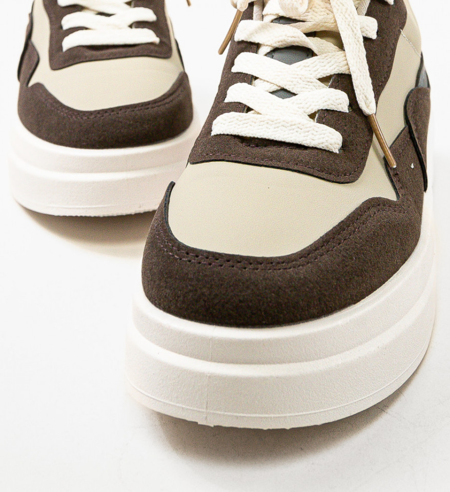 Sneakers dama Oradela Khaki - Img 3