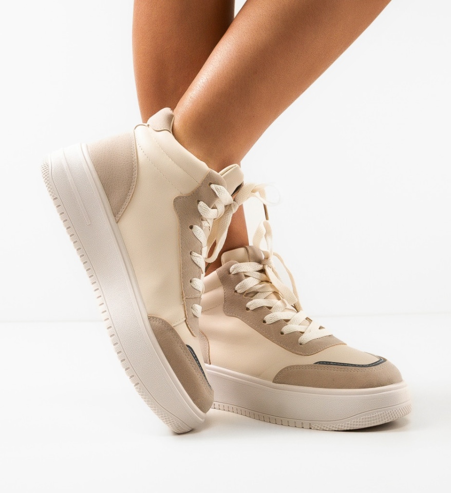 Sneakers dama Sedio Bej - Img 4