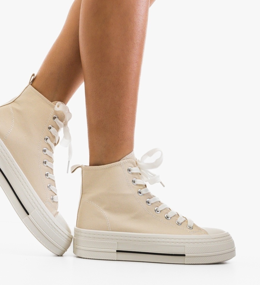 Sneakers dama Sketty Bej - Img 6