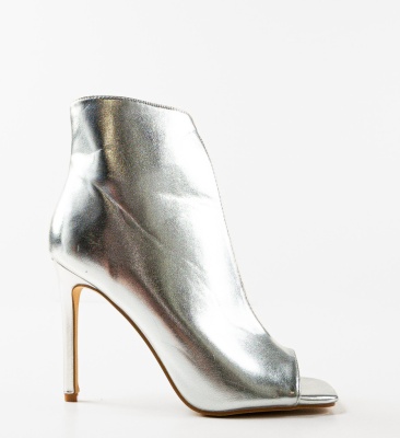 Botine dama Abigail Argintii