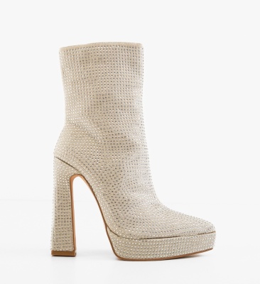 Botine dama Iram Argintii