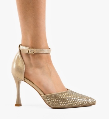 Pantofi dama Goldie Aurii