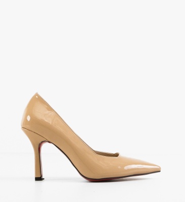 Pantofi stiletto Vobka Bej
