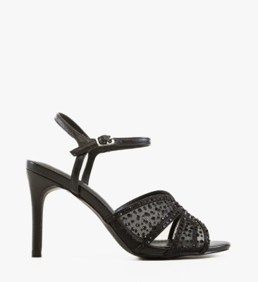 Sandale cu toc Byko Negre