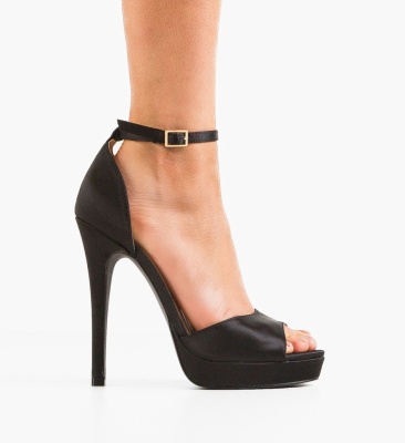 Sandale cu toc Calder Negre