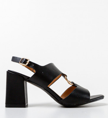 Sandale cu toc Cline Negre