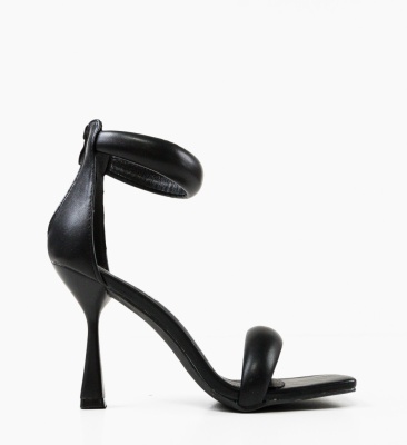 Sandale cu toc Crocett Negre