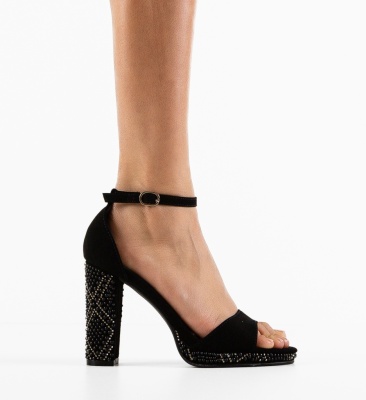 Sandale cu toc Hagen Negre