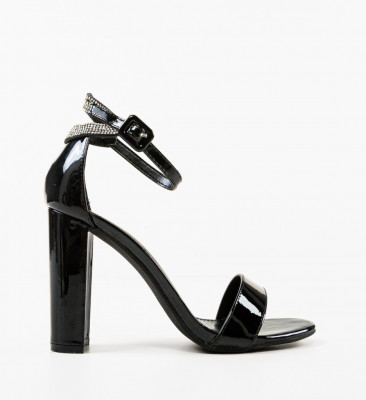 Sandale cu toc Jalea Negre 2