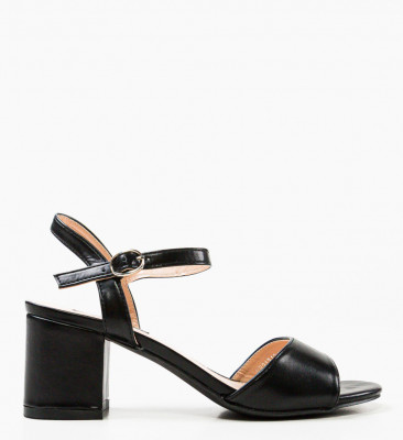 Sandale cu toc Jelisaveta Negre