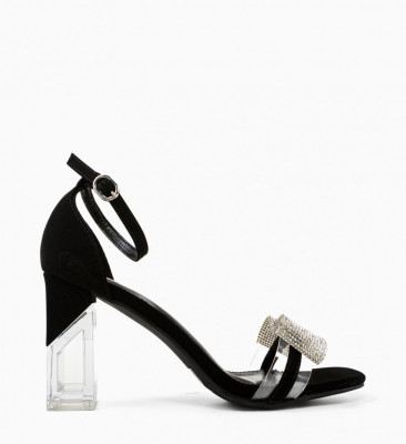 Sandale cu toc Juba Negre