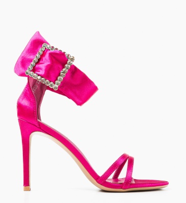 Sandale cu toc Kenojua Fuchsia