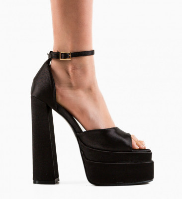 Sandale cu toc Maisy Negre