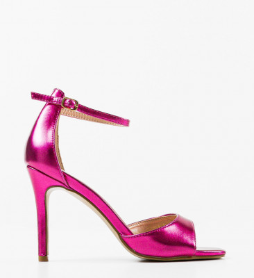 Sandale cu toc Moroilo Fuchsia