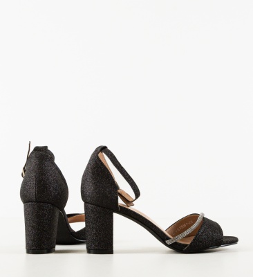 Sandale cu toc Neelam Negre
