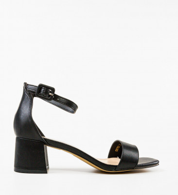 Sandale cu toc Zime Negre