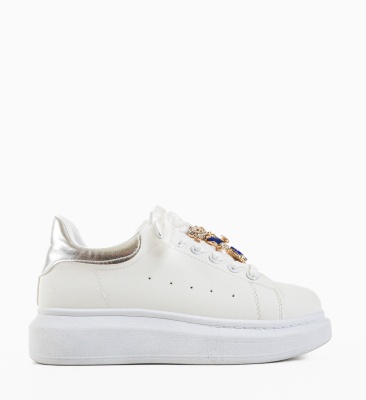 Sneakers dama Devin Argintii