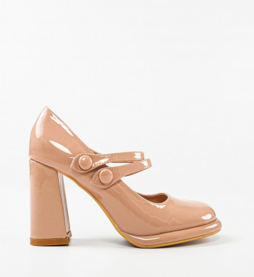 Pantofi dama Vintage Nude