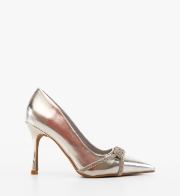 Pantofi stiletto dama Abrams Argintii
