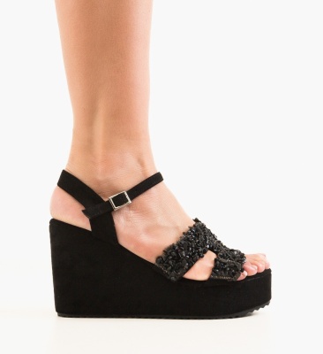 Platforme dama Long Negre