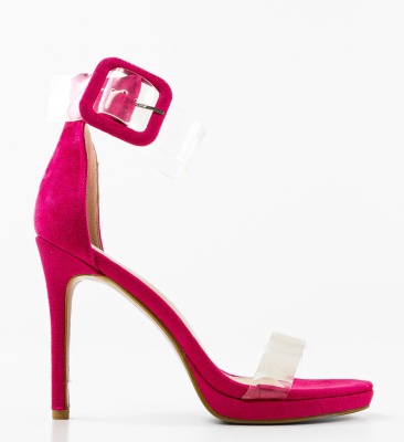 Sandale cu toc Akselsen Fuchsia
