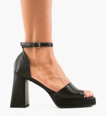 Sandale cu toc Auzar Negre