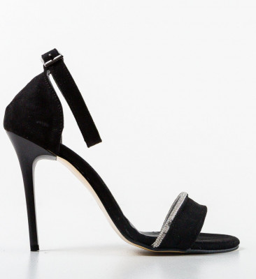 Sandale cu toc Cassius Negre 3