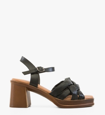 Sandale cu toc Filing Negre
