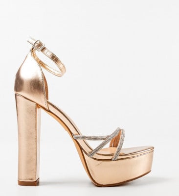 Sandale cu toc Gill Bronze