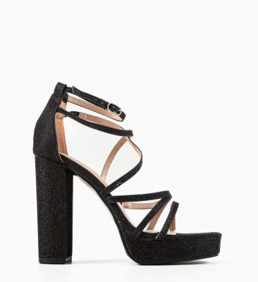 Sandale cu toc Hanson Negre