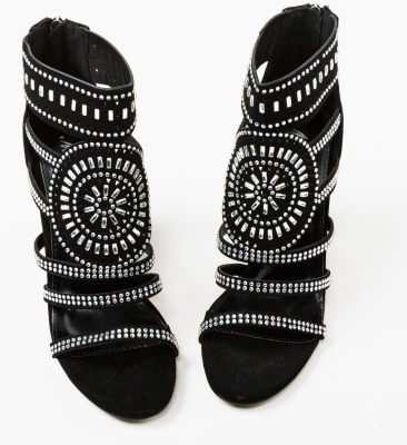 Sandale cu toc Samanta Negre